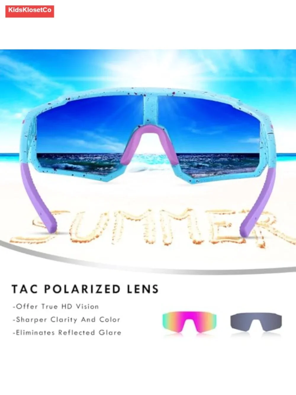 Youth Polarized Sports Sunglasses UV400 Protection Baseball Cycling Kids